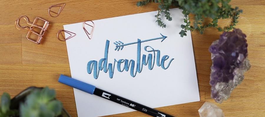 Adventurous sample of hand lettering